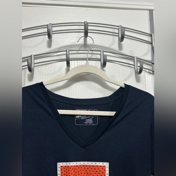 Campus heritage collection fighting Illini U of I women Vneck tee bling womens M - Picture 2 of 6